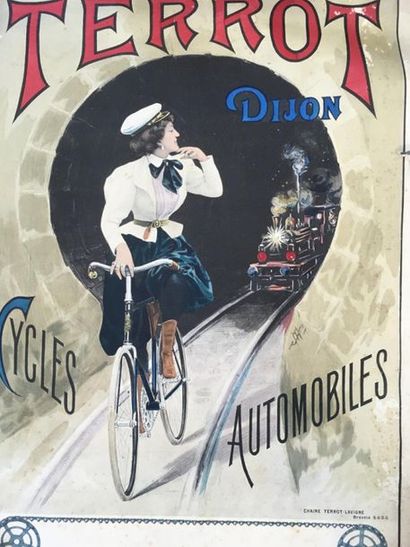 null PLOUZEAU - Cycles TERROT Dijon
Imp. Vercasson & Cie. 
Affiche de détaillant
32...