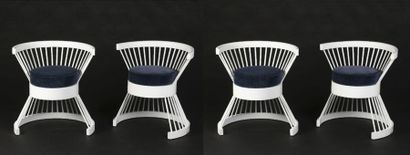 null Horst Romanus WANKE (XX ème)
Suite de quatre fauteuils dit Cocktails à structure...