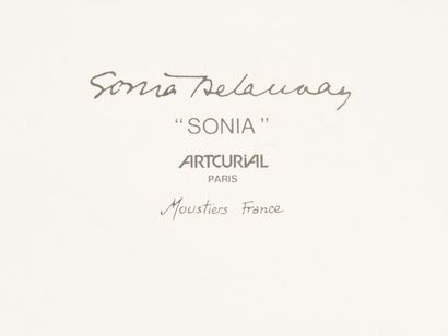 null D'après Sonia DELAUNAY (1885-1979) MOUSTIERS France & ARTCURIAL Éditeur 
Assiette...