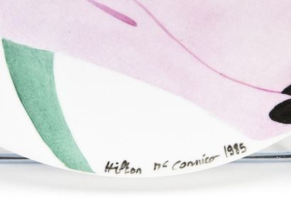 null Hilton Mac CONNICO (1943- 2018) pour la Maison Jansen 
Assiette en porcelaine...