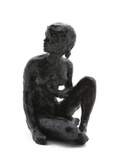 null Edmond MOIRIGNOT (1913-2002) 
Femme assise, épreuve n° 2/6 
Sculpture en bronze...