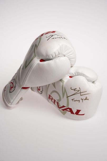 null [Boxe] Gants de boxe Tony YOKA Champion olympique des super-lourds aux Jeux...