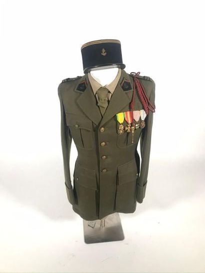 null Veste d'officer des troupes de marine avec Kepi 