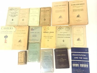 null Lot de manuels militaires : infanterie, genie, artillerie