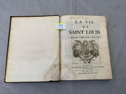 null Abbé de Choisy. La vie de Saint-Louis. Paris, 1690. Relié. Accidents.