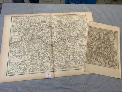 null Importante carte XVIIIe de l'Anjou et de la Touraine. 
Jointe, carte XVIIIe...