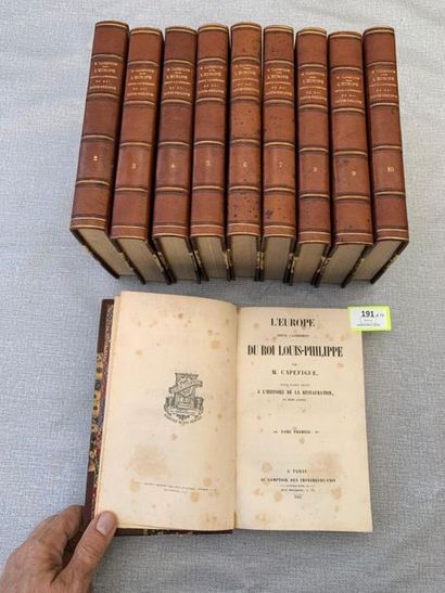 null Capefigue. L'Europe depuis l'avènement du roi Louis-Philippe. 10 volumes (complet),...