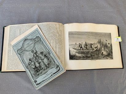 null Un album XIXe contenant des gravures découpées.