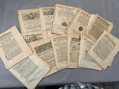 null Un ensemble d'Arrêts et déclarations du Roy. 1700-1720.