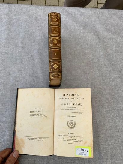 null Histoire de la vie et des ouvrages de Jean-Jacques Rousseau. 2 volumes reliés....