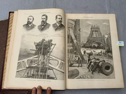null L'exposition de Paris. 1889. 4 tomes en 2 volumes in-folio. Complet. Demi-reliures...