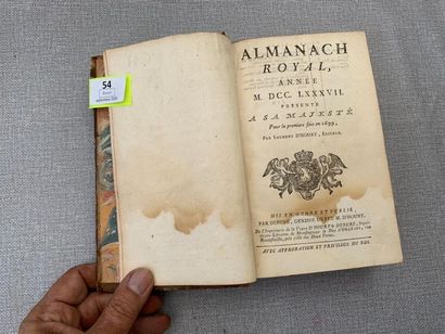 Almanach royal pour l'année 1787. (Mouillures)....