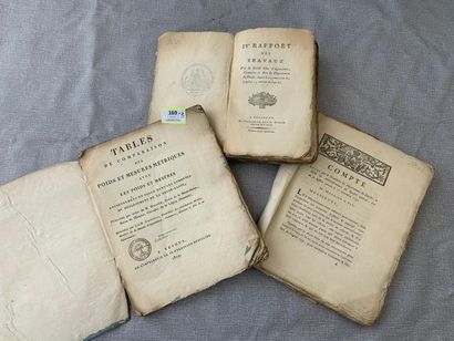 null [Franche-Comté] Un ensemble de 3 volumes brochés d'époque révolutionnaire, ou...