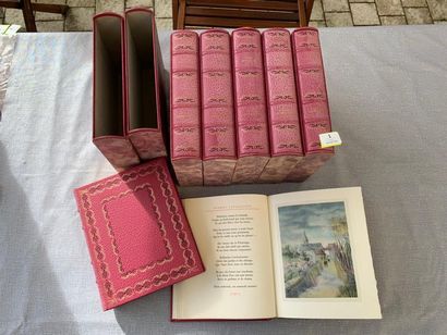 null Verlaine. Poésies complètes. Illustré par Thomas. Les Heures Claires. 7 volumes....