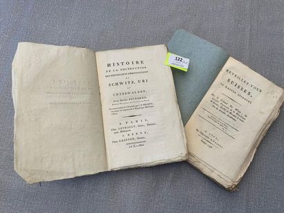 null Un ensemble 2 volumes brochés : Réveillez-vous Suisses, 1798 et Histoire de...