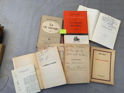 null Un ensemble de 6 volumes avec envois, dont, Bernard Clavel, Jean Anglade, e...