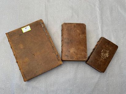 Un ensemble de 3 volumes XVIIe / XVIIIe reliés,...