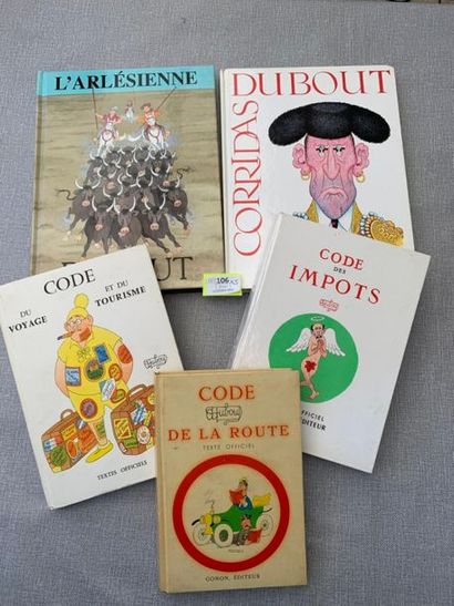 null [Dubout] un ensemble de 5 volumes. Dont, Corrida, L'Arlésienne, Le code de la...