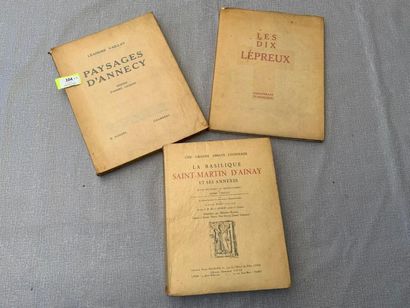 null 3 livres brochés, dont, Paysages d'Annecy, La Basilique Saint Martin d'Ainay,...