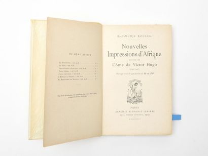 null ROUSSEL (Raymond) : Impressions d'Afrique. Paris, Librairie Alphonse Lemerre,...
