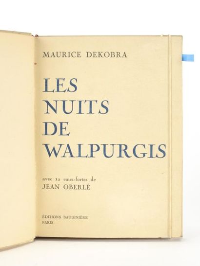null DEKOBRA (Maurice) : Les Nuits de Walpurgis, avec 12 eaux-fortes de Jean OBERLÉ....