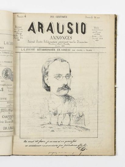 null [SATIRICAL DIARY] ARAUSIO, Annonces, 1873.

Satirical newspaper distributed...