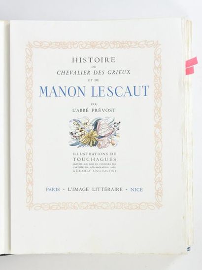 null PRÉVOST (Abbé) : Histoire du chevalier des Grieux et de Manon Lescaut. Illustrations...