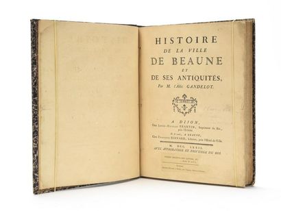 null GANDELOT (Abbé) : Histoire de la ville de BEAUNE et de ses antiquités. Dijon...