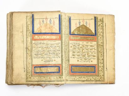 null Arab MANUSCRIBED KORAN of the 19th century.

18 by 24.5 cm. About 750 handwritten...