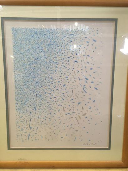 null Jean ALZIARI de ROQUEFORT
Abstraction en bleu
Huile sur papier