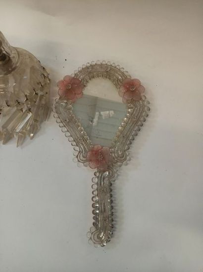 null Miroir en verre murano joint suspension à pendeloques
H miroir : 35 cm