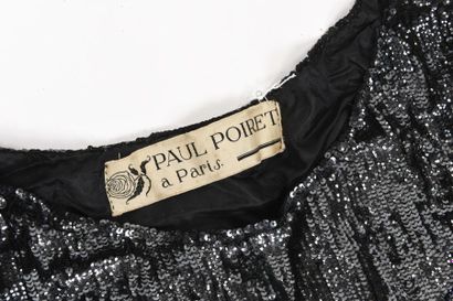 null Robe du soir en sequins et perles brodées griffée Paul Poiret haute couture...