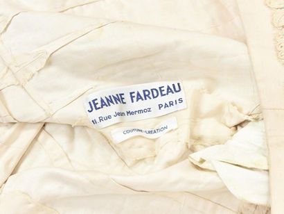 null Robe de cocktail griffée Jeanne Fardeau, 11 rue Jean Mermoz Paris Circa 1958/1965...