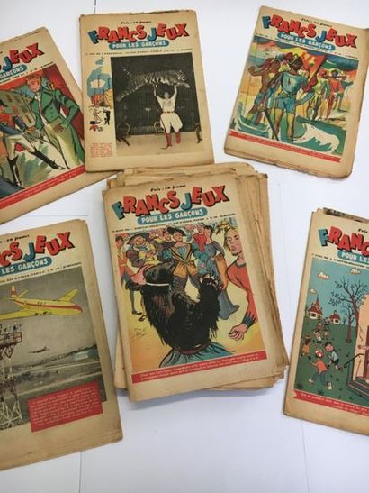 null Lot de Francs Jeux des années 1951 et 1952. 16 des magazines sont complets,...