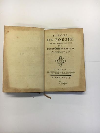 null Pièces de poësie, qui ont remporté le prix de l'Académie Françoise depuis 1671...