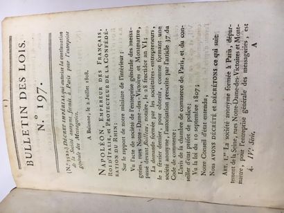 null Lot composé de 7 ouvrages :
Bulletin des lois du Royaume de France, 8ème série,...