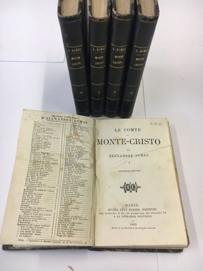 null Lot composé de 5 tomes du Comte de Monte-Cristo, Alexandre Dumas. Collection...