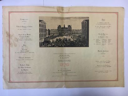 null Programme musical Hôtel de Ville de Paris, 22 septembre 1927, Réception en l'honneur...