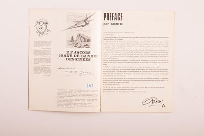 null Edgar-Pierre JACOBS : 30 ans de bandes dessinées. Supplément N°1 de comics sentinel....