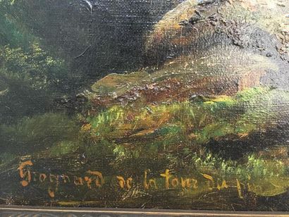 null Grognard de la Tour du Pin
Paysage de montagne
Huile sur toile, signée en bas...