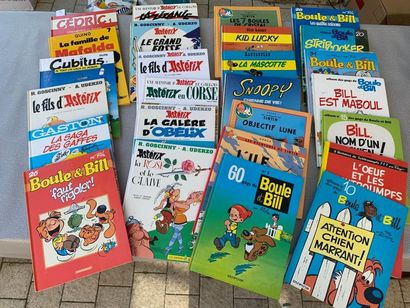 null Un lot de 26 volumes divers, dont, Cédric, Astérix, Lucky Luke, Tintin, Cubitus,...
