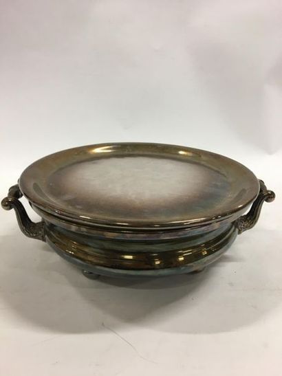 null Chauffe plat en métal argenté
D : 26 cm