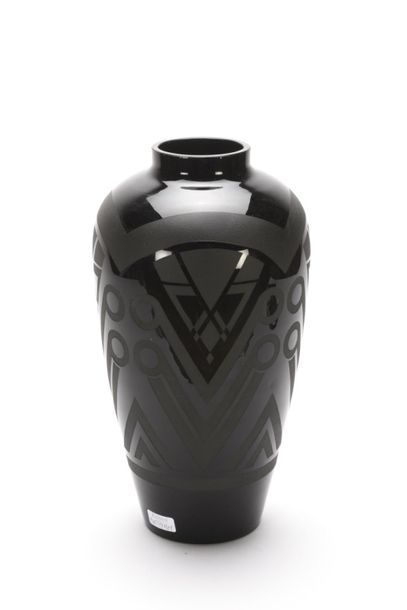 null André DELATTE (1887-1953) Dans l'esprit de 
Grand vase de forme ovoïdale à col...