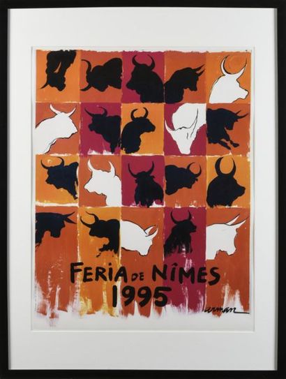 null ARMAN (1928- 2005)
Nimes Féria 1995
Affiche polychrome sur papier
Marquée "C....