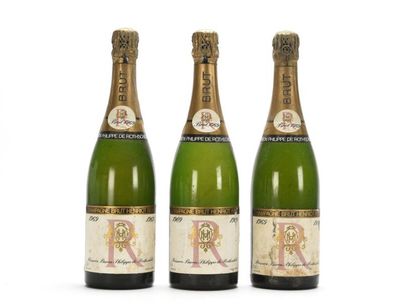 null 3 B BARON PHILIPPE DE ROTHSCHILD (a.o.; corroded caps) Henriot 1969