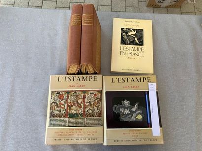 null 5 volumes sur l'estampe, dont Delteil, Manuel de l'amateur d'estampes (2 volumes),...