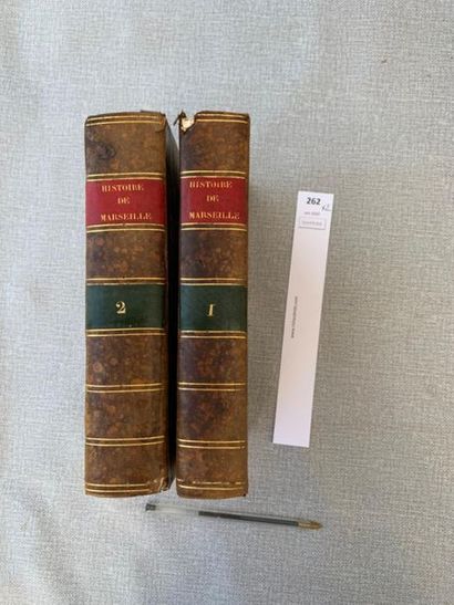 null Augustin Fabre. Histoire de Marseille. 2 volumes. 1829.Relié