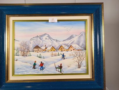 null DUCOS
Enfants skiant
huile sur toile
24 x 32 cm
signée en bas à gauche
