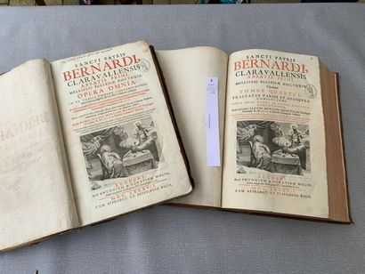 null Les oeuvres de Saint Bernard de Clervaux. 6 tomes en 2 volumes in-folio. Lyon,...