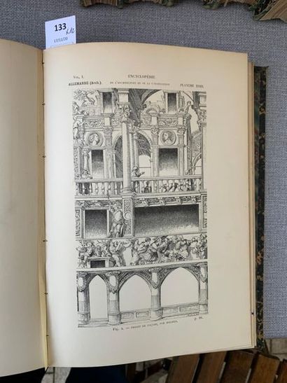 null Planat. Encyclopédie de l'architecture et de la construction. 12 volumes in-4.Relié....